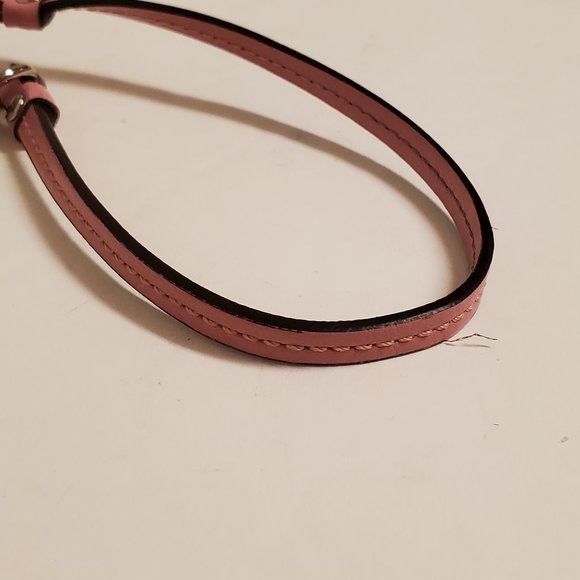 Coach Medium Signature Canvas Pink Leather Trim Wristlet - Picture 8 of 8